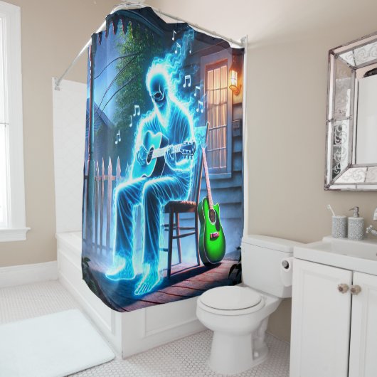 Rideaux De Douche Musicien fantôme (En situation)