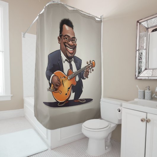 Rideaux De Douche musiciens de jazz (En situation)