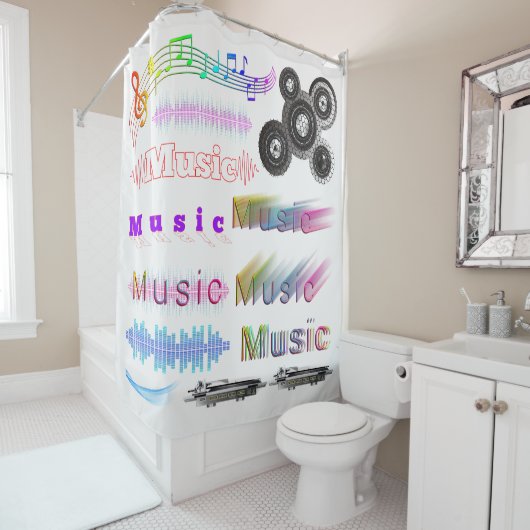 Rideaux De Douche Musique (En situation)
