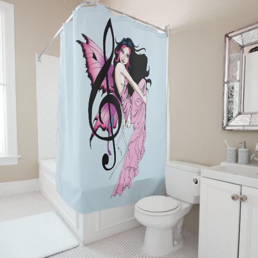 Rideaux De Douche Musique Note Fée (En situation)