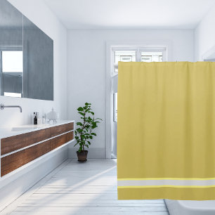 Rideaux De Douche Mustard bouché solide avec bande
