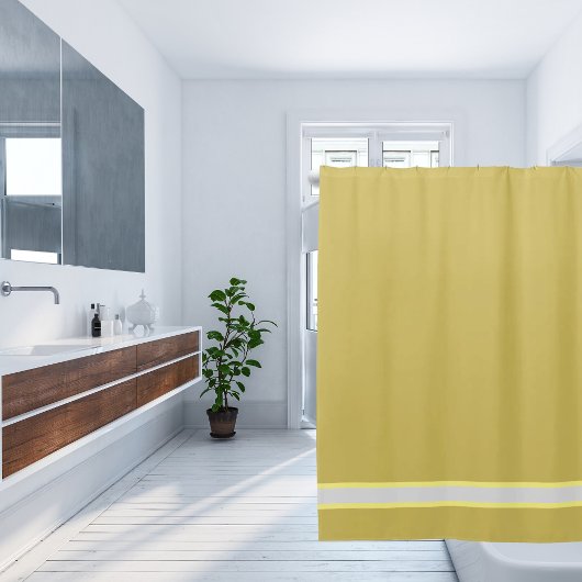 Rideaux De Douche Mustard bouché solide avec bande