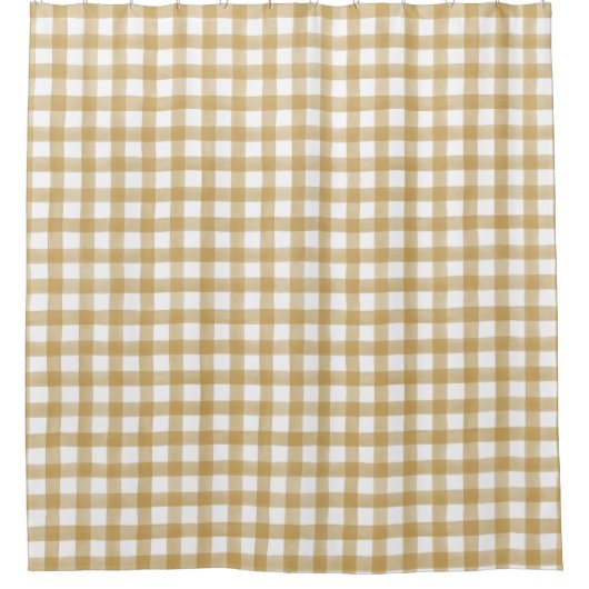 Rideaux De Douche Mustard Jaune Anglais Pays Vérifié Plaid (Devant)