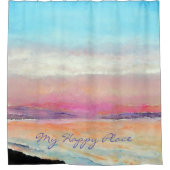 Rideaux De Douche My Happy Place Pastel Beach Sunset (Devant)