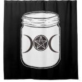 Rideaux De Douche Mystical Magic Moons Triple Déesse Mason Jar (Devant)