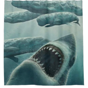 RIDEAUX DE DOUCHE NAGER AVEC LES REQUINS