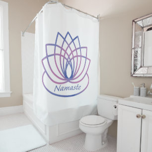 Rideaux De Douche Namaste Purple et Pink Lotus Flower