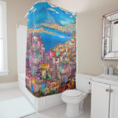 Rideaux De Douche Naples cityscapearer, ville, italien, paysage, mod (En situation)