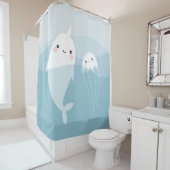 Rideaux De Douche narval et méduse (En situation)