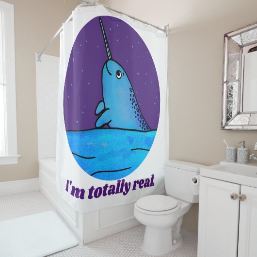 Rideaux De Douche Narwhal (En situation)