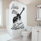Rideaux De Douche Nashville. Ville de musique (En situation)