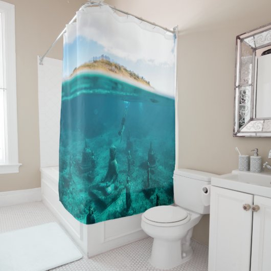 Rideaux De Douche Natation sous-marine (En situation)