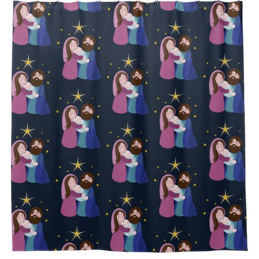 Rideaux De Douche Nativité Noël (Devant)