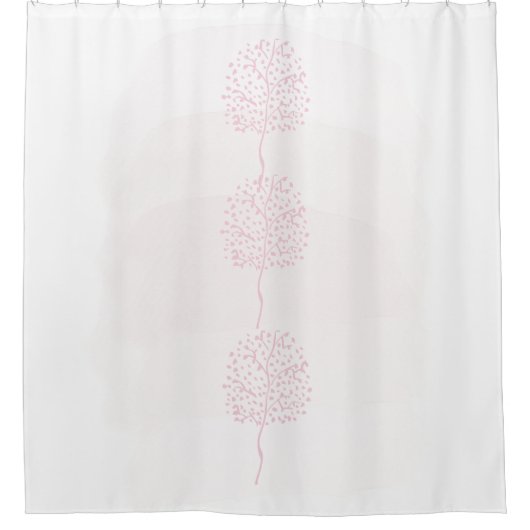 Rideaux De Douche Nature Abstrait Rose Moderne (Devant)