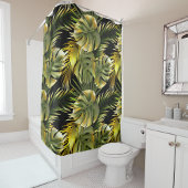 Rideaux De Douche Nature feuille fleurie décorative attirant l'oeil