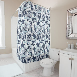 Rideaux De Douche Nautical Beach