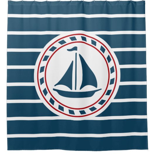 Rideaux De Douche Nautical design (Devant)