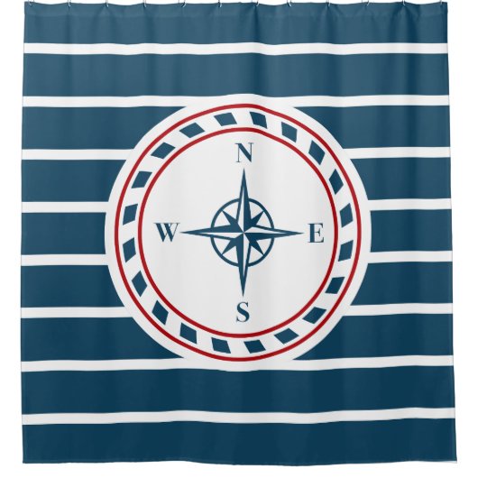 Rideaux De Douche Nautical design (Devant)