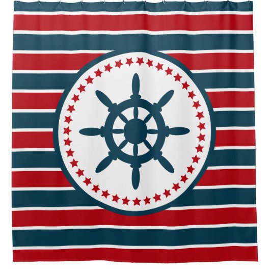Rideaux De Douche Nautical design (Devant)