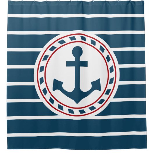 Rideaux De Douche Nautical design (Devant)