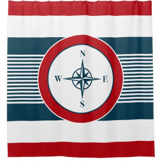 Rideaux De Douche Nautical design (Devant)