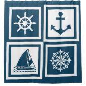 Rideaux De Douche Nautical themed design (Devant)