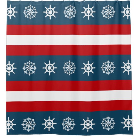 Rideaux De Douche Nautical themed design (Devant)