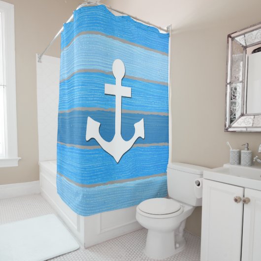 Rideaux De Douche Nautical themed design (En situation)
