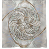Rideaux De Douche Nautilus Shell - Mère de Pearl et d'or (Devant)