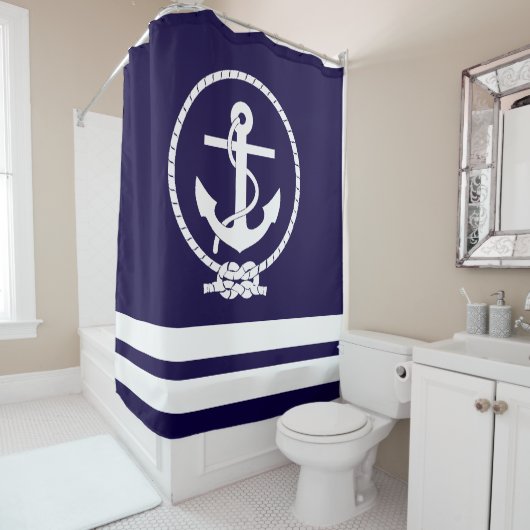 Rideaux De Douche Nautique élégant (En situation)