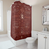Rideaux De Douche Navajo Aztec : Ethnic Doodle Motif. (En situation)