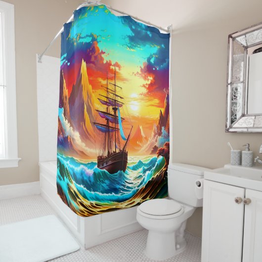 Rideaux De Douche navire (En situation)