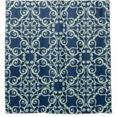 RIDEAUX DE DOUCHE NAVY PASTEL BLUE ABSTRAIT ÉLÉGANT MOTIF (Devant)