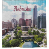 Rideaux De Douche Nebraska City Skyline Omaha (Devant)