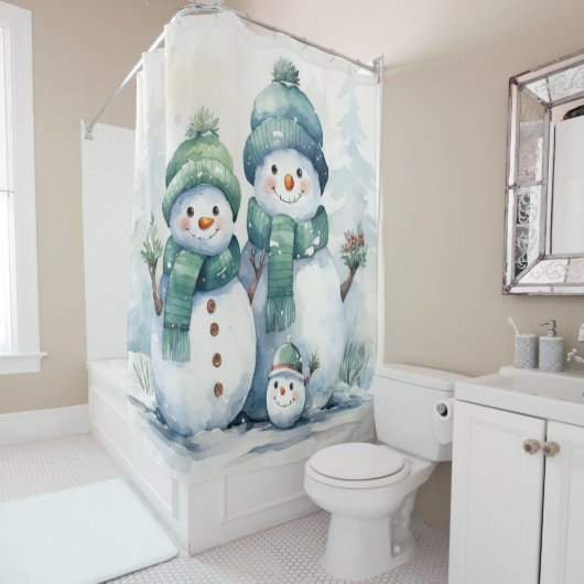 Rideaux De Douche Neige (En situation)