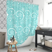 Rideaux De Douche Neige de flocon de neige d'hiver