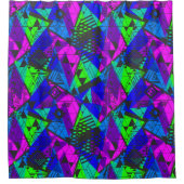 Rideaux De Douche Neon abstrait. (Devant)