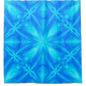 Rideaux De Douche Neon Blue Turquoise Psychedelic Cloudy Abstrait (Devant)