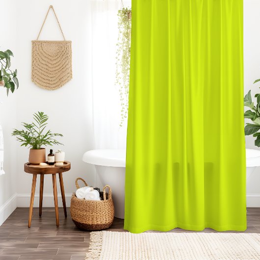 Rideaux De Douche Neon Chartreuse couleur solide | Couleur tendance
