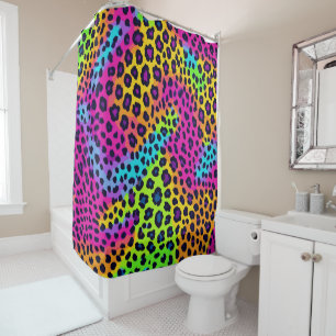 Rideaux De Douche Neon Empreinte de léopard