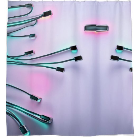 Rideaux De Douche Neon fileté (Devant)