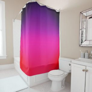Rideaux De Douche Neon Purple et pink ombre design abstrait