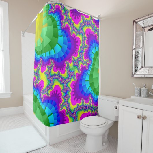 Rideaux De Douche Neon Rainbow (En situation)