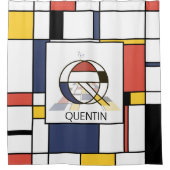 Rideaux De Douche Neoplasticisme Extraordinaire Art Monogramme. Lett (Devant)