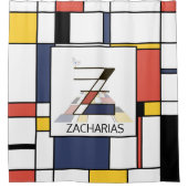 Rideaux De Douche Neoplasticisme Extraordinaire Art Monogramme. Lett (Devant)