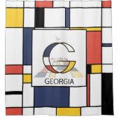 Rideaux De Douche Neoplasticisme Extraordinaire Art Monogramme. Lett (Devant)