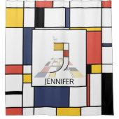 Rideaux De Douche Neoplasticisme Extraordinaire Art Monogramme. Lett (Devant)