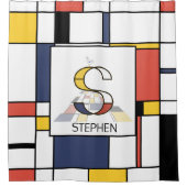 Rideaux De Douche Neoplasticisme Extraordinaire Art Monogramme. Lett (Devant)