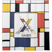 Rideaux De Douche Neoplasticisme Extraordinaire Art Monogramme. Lett (Devant)