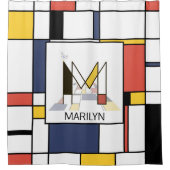 Rideaux De Douche Neoplasticisme Extraordinaire Art Monogramme. Lett (Devant)